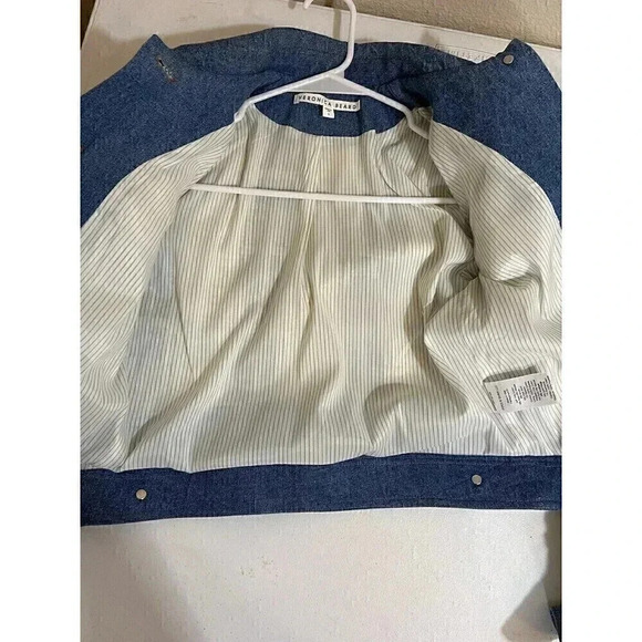 Veronica Beard Santiago Button Front Tweed Denim Jacket Womens Size 0 - Picture 15 of 16